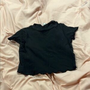 SHEIN Black Short Sleeve Kids Tee